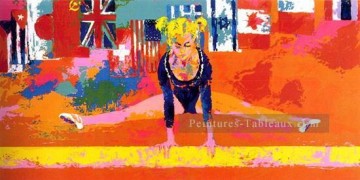 Gymnaste Olympique impressionniste Peinture à l'huile